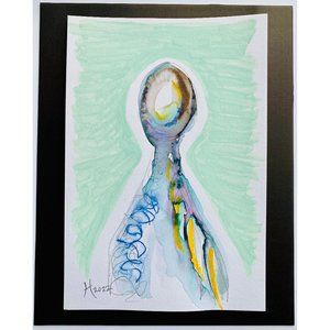 Original Art “IAm... 7” Handmade Watercolor Artwork by Tristina Dietz Elmes 8x10